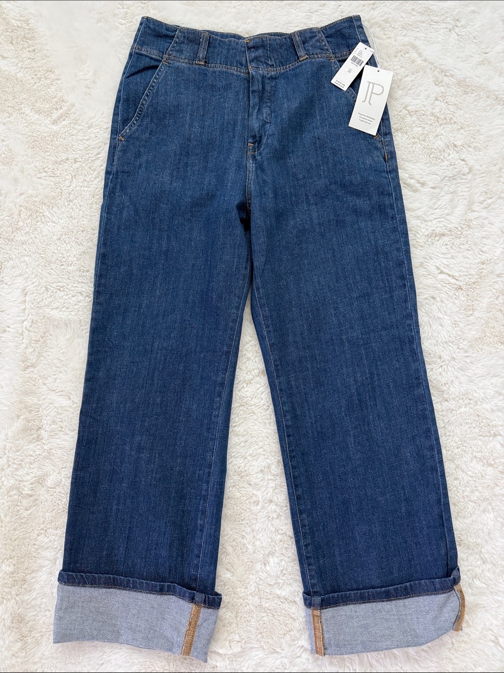 Pilcro Anthropologie Cuffed High Rise Wide Leg Jeans 29 NWT $148 NEW